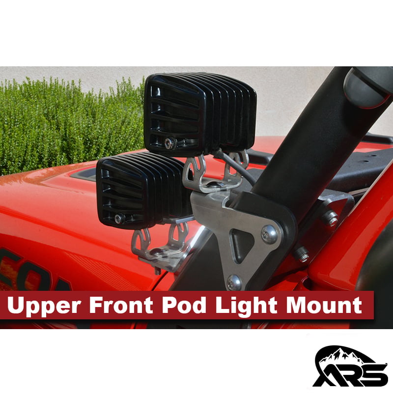 MetalCloak Upper Front Pod Light Mount, Jeep JL Wrangler and JT Gladiator