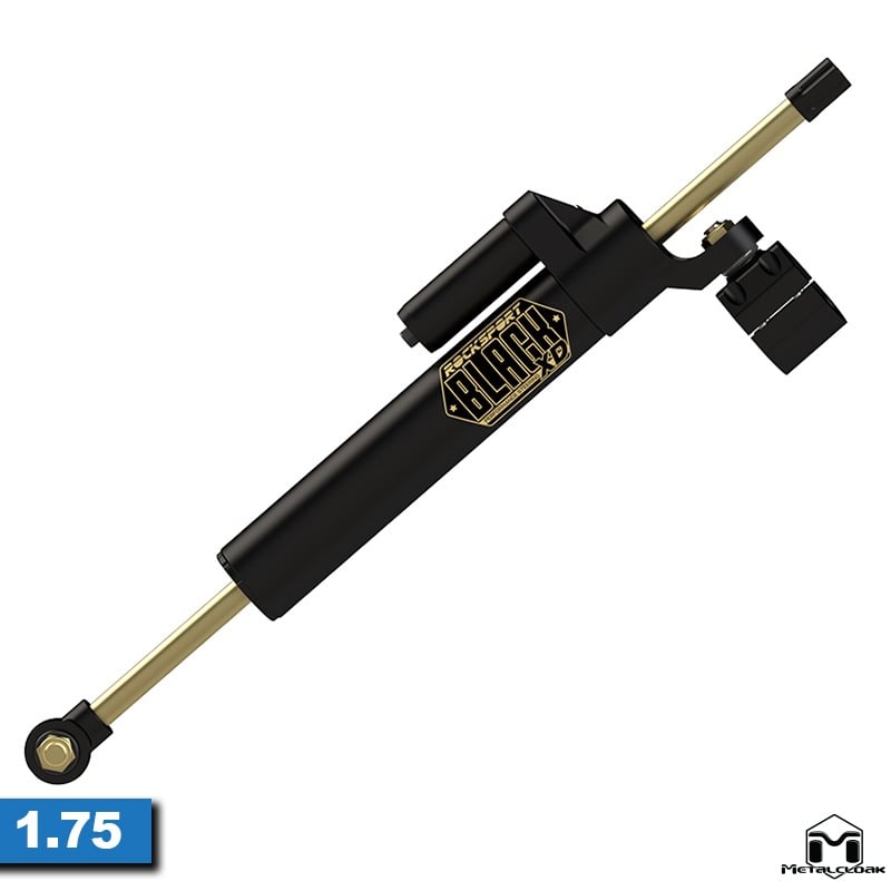 RockSport BLACK XD Adjustable Steering Damper, 1.75″ Tie Rod, JK/JL Wrangler, JT Gladiator