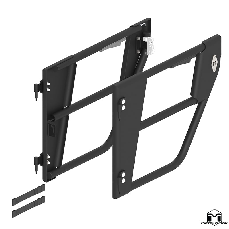 MetalCloak Open Frame - aluminiowe drzwi rurowe tylne JK