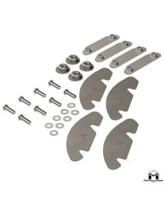 Jeep TJ and LJ Wrangler Corner Guard Flare Adapter Kit, all Builder Parts displayed, full view of rendering 