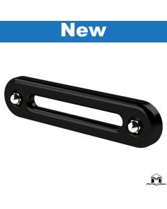The new, more compact, Metalcloak Fixed Fairlead for synthetic rope recovery line is black hard coat anodized