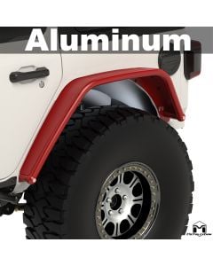 JL Wrangler Aluminum Overland Tube Fenders, Rear, Pair