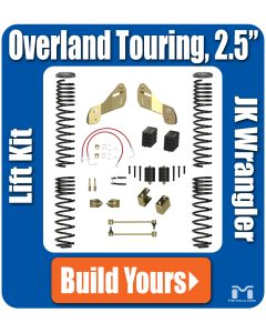 Jeep JK Wrangler Overland Touring Lift Kit, 2.5", Build Yours