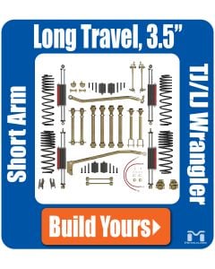 Jeep TJ & LJ Wrangler 3.5" Long Travel Short Arm, Build Yours