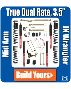 Jeep JK Wrangler 3.5" True Dual Rate Suspension, Build Yours