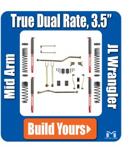 MetalCloak Jeep JL Wrangler 3.5 True Dual Rate Lift Kit Suspension, Build Yours