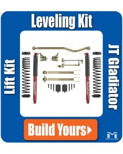 Jeep Truck Leveling Kit JT Gladiator Component List Image Coils, Control Arms, Outboard Shock Mounts, RockSport Shocks, Build Yours