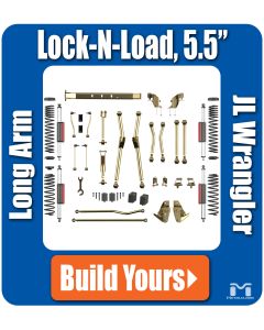 Jeep JL Wrangler 5.5" Lock-N-Load, Bolt-On Long Arm Suspension & Lift Kit, 4-Door