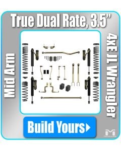 Jeep 4xE JL Wrangler 3.5" True Dual Rate Lift Kit, Build Yours