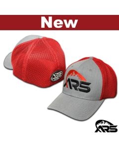ARS Red / Grey Ball Cap, Flex Fit Mesh Back