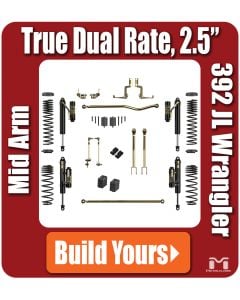 Jeep 392 JL Wrangler 2.5" True Dual Rate Lift Kit, Build Yours