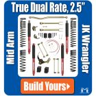 Jeep JK Wrangler 2.5" True Dual Rate Lift Kits, Build Yours