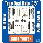 Jeep JK Wrangler 3.5" True Dual Rate Lift Kits, Build Yours