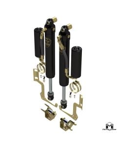 RockSport BLACK, 4.5"/5.5" JT Gladiator Mojave Reservoir Shocks, Front, Pair, Rendering