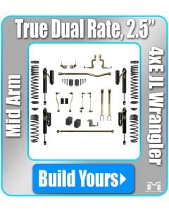 Jeep 4xE JL Wrangler 2.5" True Dual Rate Lift Kit, Build Yours