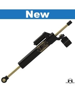 RockSport Black Steering Stabilizer and Damper with gold shaft and mounting bracket
