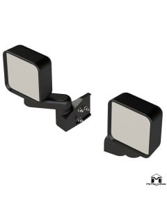 MetalCloak Open Frame Tube Door Mirror Kit, TJ/LJ Wrangler