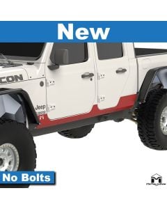 Aluminum Rocker ExoSkin, No Bolts, Pair, Full Kit, JT Gladiator