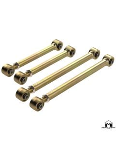 Ram 1500 Rear Control Arm Set 2010 and Later Models in Gold Zinc with Metalcloak Duroflex Bushings