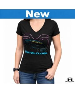 Metalcloak Women's Super Soft Neon V-Neck Jeep Tee
