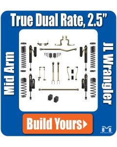 JL Wrangler 2.5" True Dual Rate Lift Kits, Build Yours