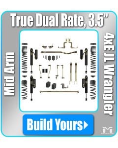 Jeep 4xE JL Wrangler 3.5" True Dual Rate Lift Kit, Build Yours