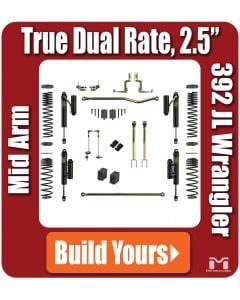 Jeep 392 JL Wrangler 2.5" True Dual Rate Lift Kit, Build Yours
