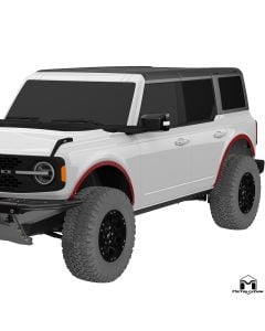 Bronco6G 4-Door Fender Delete & Tire Clearance Front & Rear Kit, Rendering