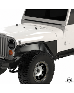 Overline Tube Fender, Pair, CJ-5, CJ-7, CJ-8 Black Powder Coat