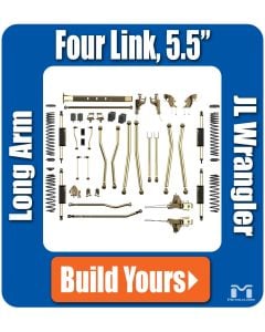 Jeep JL Wrangler 5.5" 4-Link, Bolt-On Long Arm Suspension & Lift Kit, 4-Door, Components