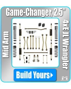 Jeep 4xE JL Wrangler 2.5" Game-Changer Suspension, Build Yours