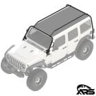 Jeep 392 JL Wrangler 4-Door Rocklander Rack System, Sky One-Touch Top Edition