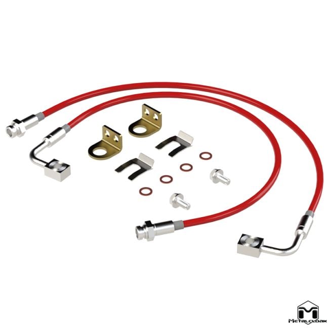 JK Replacement Brake Lines, Stainless Steel Kevlar Reinforced