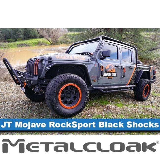 RockSport Black Adjustable Reservoir Shocks Mojave JT | Metalcloak