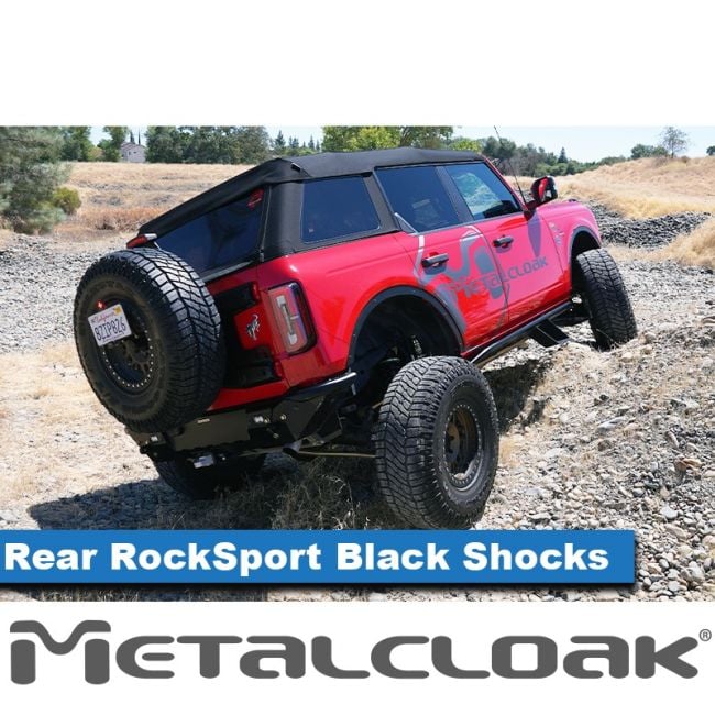 【rocko】 Rear RockSport Black Adjustable Coilovers for Bronco 6G