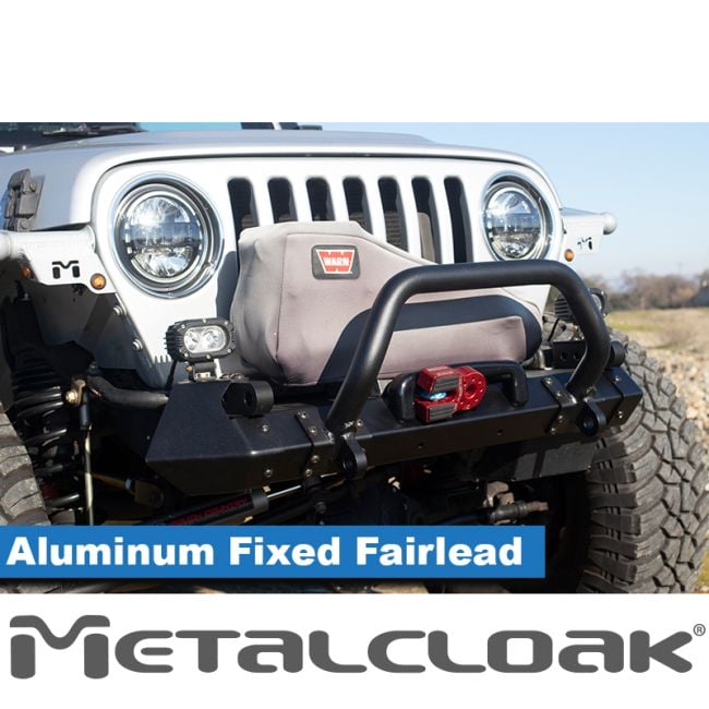 Anodized Type III Black Aluminum Fixed Fairlead, CJ/YJ/TJ/LJ