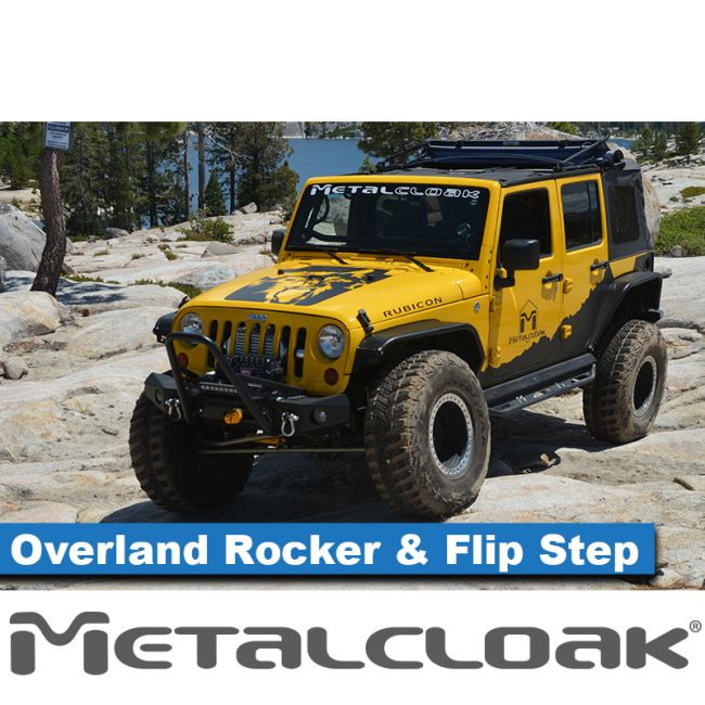 パーツ YKK jeep jk OverLand Rocker Flip Step, Pair, JK, 4-Door