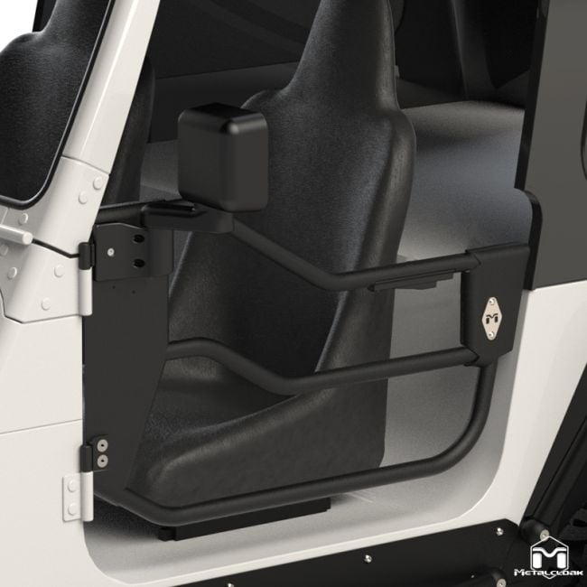 MetalCloak Open Frame Tube Door Mirror Kit, TJ/LJ Wrangler