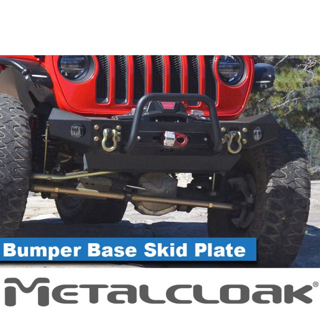 JB NBC 盾 Metalcloak's JL Wrangler and JT Gladiator Front Bumper Base Skid Plate