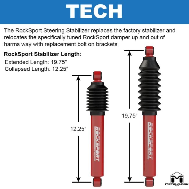 Metalcloak TJ-LJ Jeep Wrangler RockSport Steering Stabilizer