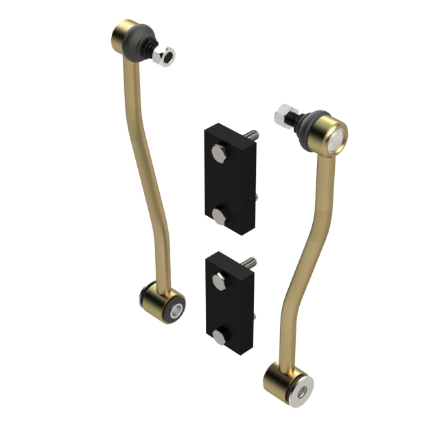 Jeep JL Wrangler Rear Doglegged Offset Sway Bar Links | Metalcloak