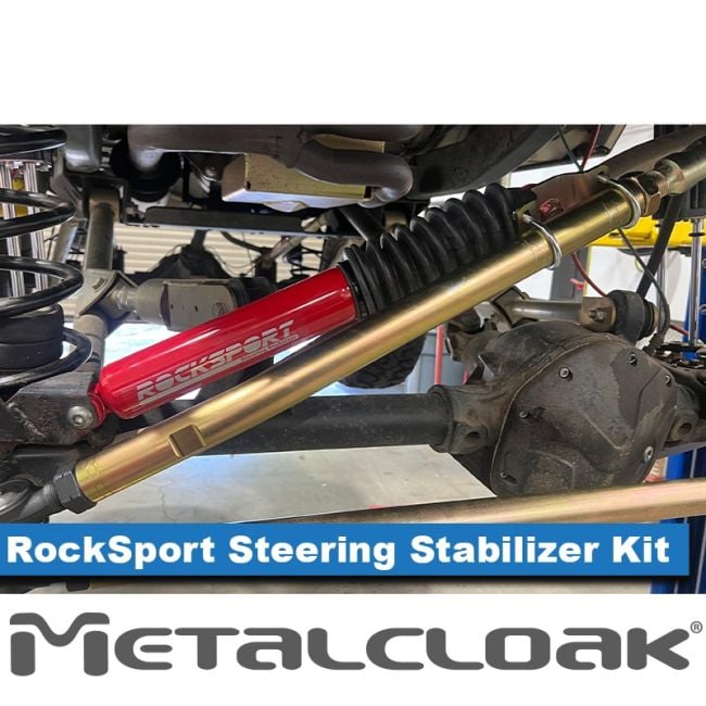 RockSport RED Steering Stabilizer Kit, TJ Wrangler