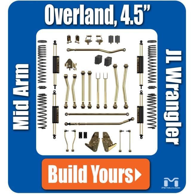Jeep JL Wrangler 4.5 Overland Suspension Lift| Metalcloak