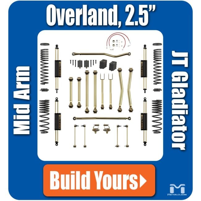 Jeep JT Gladiator 2.5 Overland Suspension Lift Kit | Metalcloak