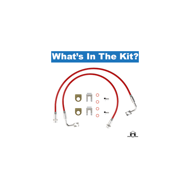 TJ Wrangler Replacement Brake Lines, Front 24