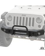 Jeep JK Wrangler Front Bumper, 56" Light Caps, Winch Guard