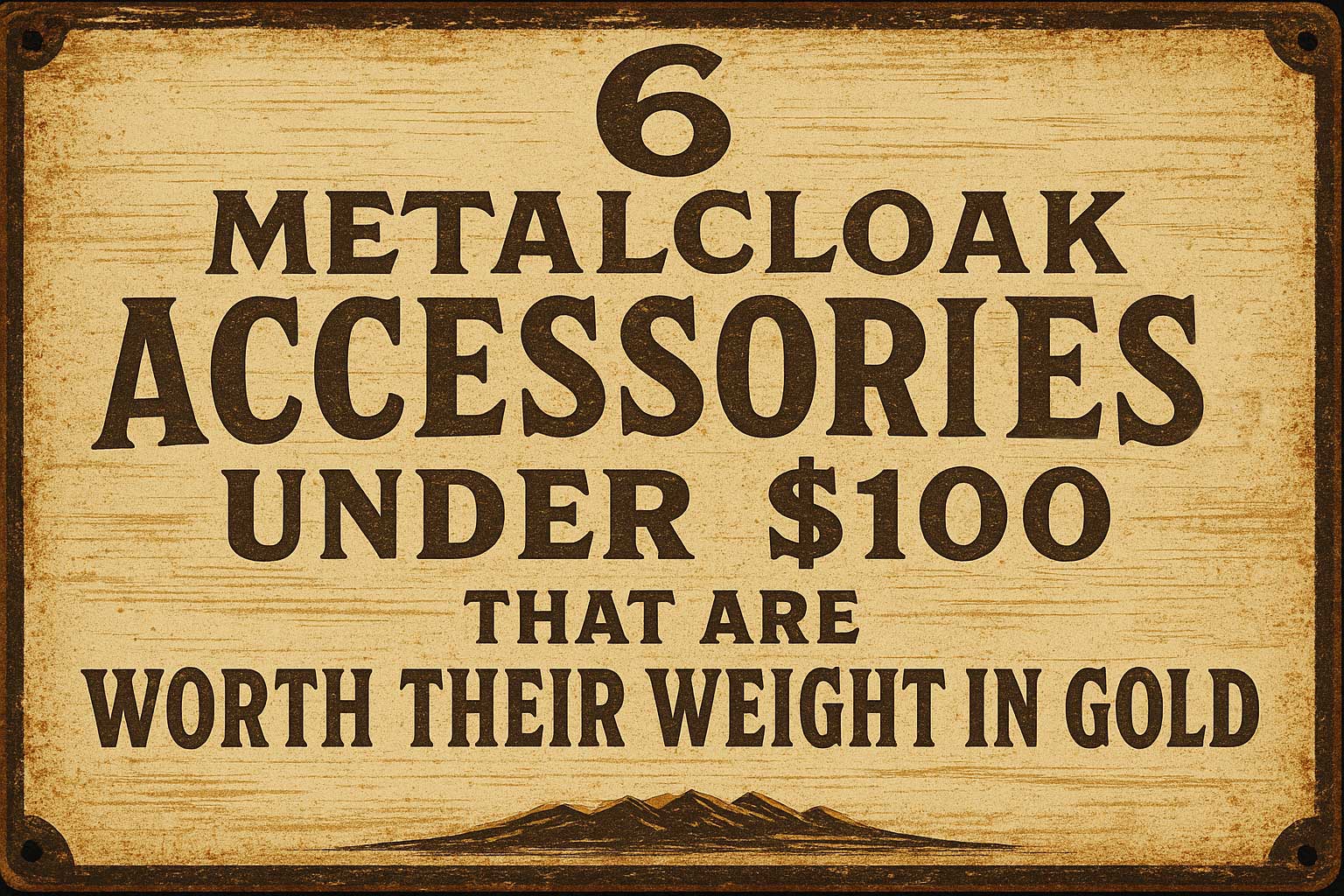 6 Accessories for Metalcloak sign