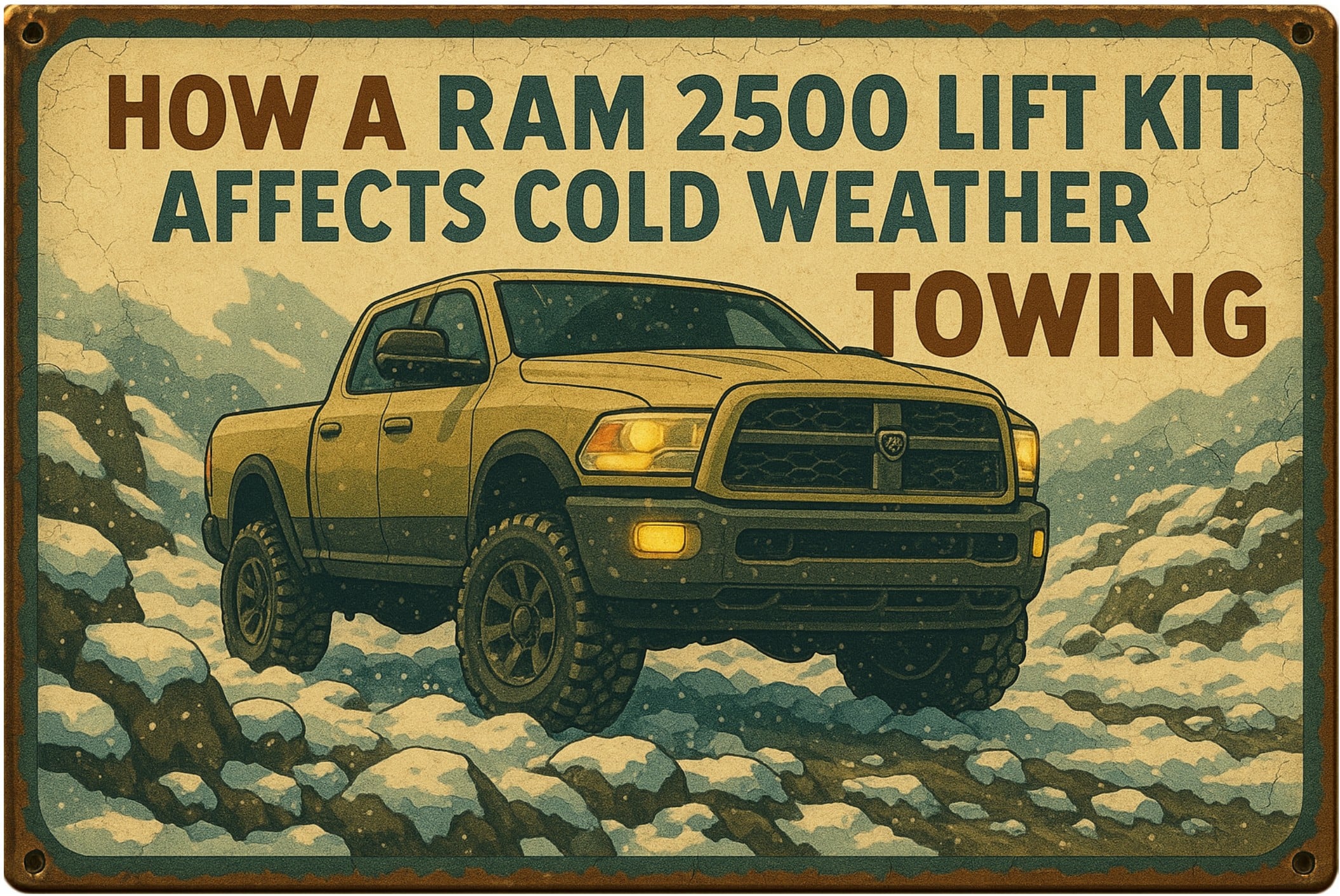 Ram Truck in Snow & Rocks