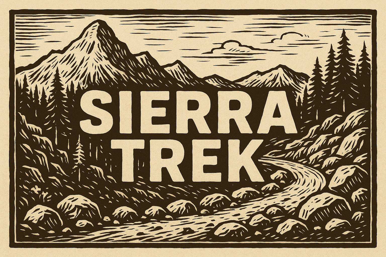 Wood carving of Sierra Trek Event