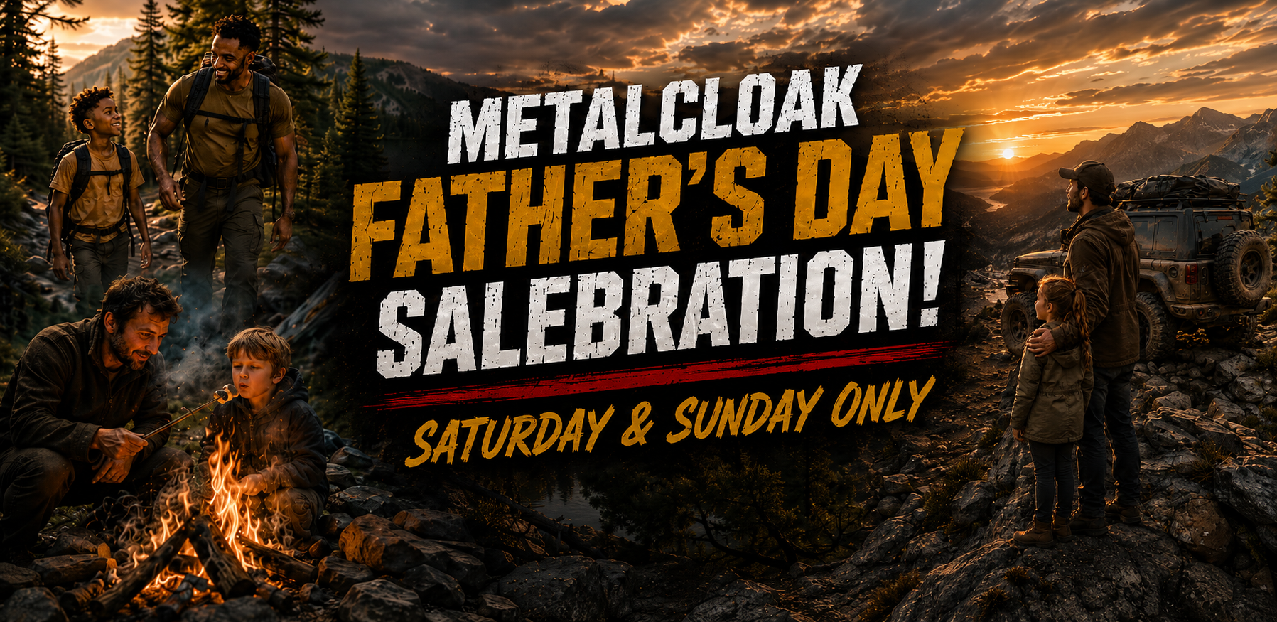 MetalCloak Father's Day Salebration — Saturday and Sunday only.